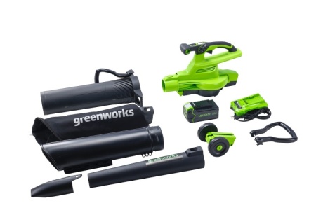 Воздуходув-пылесос аккумуляторный GREENWORKS GD40BVII 40V 858 м.куб./ч без АКБ и ЗУ Арт. 2406907