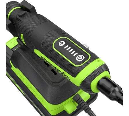  Гравер GreenWorks G24RT, 24V, б/щет, цанги 2,4/3,2мм, 6500–35000 об/мин, оснастка 52 шт, 1x2Ач,ЗУ,сумка,кор
