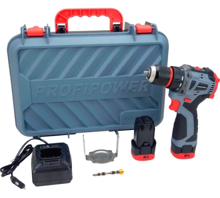 Дрель-шуруповерт акк PROFIPOWER BL-161 бесщеточный 16V*2Ач 40Нм Li-ion 2акк З/У кейс Арт. E0210