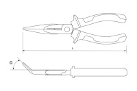 Длинногубцы 160мм изогнутые BNP0150 Thorvik Арт. 52188