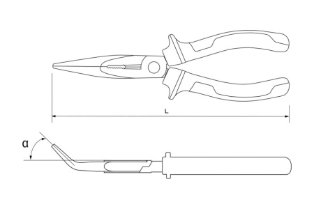 Длинногубцы 160мм изогнутые BNP0150 Thorvik Арт. 52188