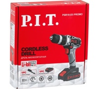 Дрель-шуруповерт акк PIT PSR18-D3 Promo 20V*1.5Ah Li-Ion 30Нм 1акк и ЗУ Арт. PSR18-D3 Promo