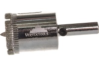 Коронка по стеклу и керамике 25х55 мм с центрирующим сверлом Vertextools Арт. 336-25-55