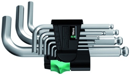 Набор ключей шестигранных WERA с шаром 1,5-10мм 950/9 PKS Hex-Plus 3 Арт. WE-133163