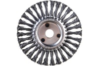 Корщетка-колесо 180мм, стальная витая проволока, посадка 22,2 мм, для УШМ FIT Арт. 39108