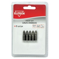 Бита PZ2 25мм Elitech 5шт/уп Арт. 1820.068600