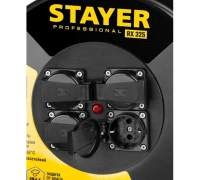 Удлинитель STAYER RX-325 КГ 3х2.5 50м 4000Вт IP44 Арт. 55076-50