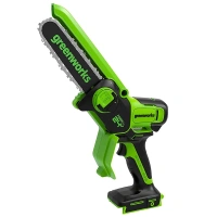Пила акк. GREENWORKS GD24CSMNX 24V*2Ач 6" 3/8" 1.1мм 32зв. 1 акк и ЗУ Арт. 2008707UA