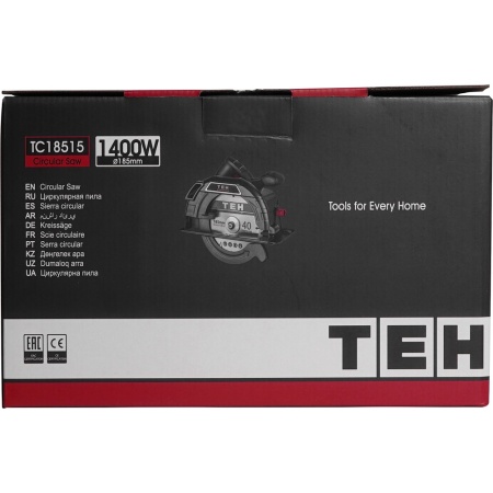Пила дисковая TEH TC18515 1400Вт 185мм 65мм глубина пропила Арт. TC18515