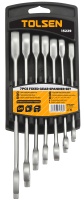 TOLSEN Набор комбинированных трещоточных ключей, 8-19 мм, 7 предметов