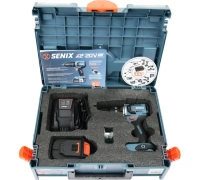Дрель-шуруповерт акк удар. SENIX PDHX2-M2-EU KIT 20V*2.5Ah Li-Ion 60Нм БЕСЩЕТ Акк ЗУ Кейс Арт. PDHX2-M2-EU KIT