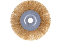 Корщетка-колесо 180мм, стальная латунированная волнистая проволока, посадка 22,2 мм, для УШМ, FIT Арт. 39067