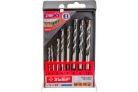 Набор сверел по бетону ЗУБР СУПЕР-6 8 шт: d 3-10 мм Арт. 2916-H8_z01