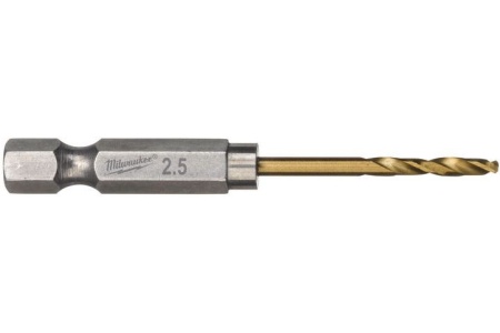Сверло по металлу Milwaukee RedHEX HSS-G TiN 2.5мм 2шт./уп. Арт. 48894704