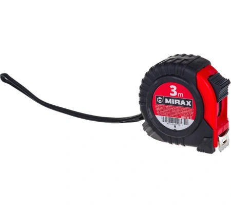 Рулетка MIRAX Rubber 3м*18мм Арт. 34011-03-18
