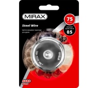 Щетка чашечная для дрели 75мм, витая со штифтом, MIRAX Арт. 35148-075