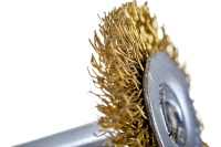 Щетка для дрели плоская 40мм латунированная витая проволока, ELITECH Арт. 1820.076400