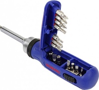 Отвертка реверсивная с трещоткой 15в1 14 насадок WORKPRO Арт. WP221061