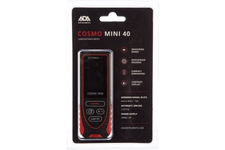 Дальномер лазерный ADA Cosmo MINI 40 40м, точн +/- 2мм Арт. А00490