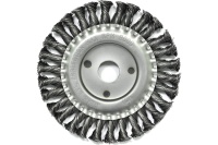 Корщетка-колесо 150мм, плоская крученая проволока, посадка 22,2, для УШМ Elitech Арт. 1820.073500