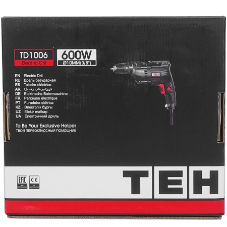 Дрель TEH TD1006 600Вт 10мм БЗП Арт. TD1006