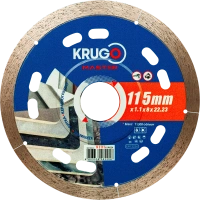 Диск алм KRUGO MASTER 115*22.2мм сплошной КГ, Кер Арт. 81011150226