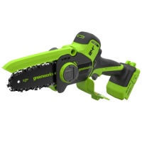 24В Цепная мини пила аккумуляторная Greenworks CS2410A,10см, бесщёточная, c 1хАКБ 4Ач и ЗУ