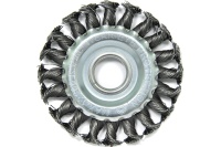 Корщетка-колесо 100мм, стальная витая проволока, посадка 22,2 мм Elitech Арт. 1820.073300