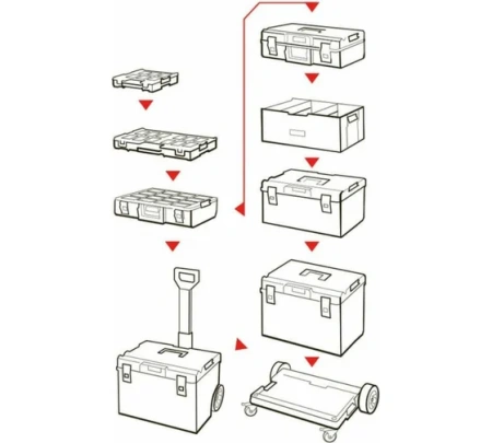Ящик для инструментов QBRICK System ONE Organizer XL Red Ultra 582*387*131мм Арт. 10501810