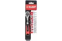 Набор головок с трещеткой 6 гран. 1/4" 12 предм. 4-13мм ЗУБР ТМ-12 Арт. 27645-H12_z01