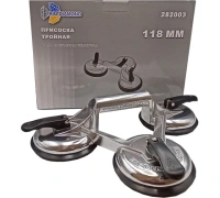 Присоска алюминиевая тройная для плитки и стекла 118 мм Trio-Diamond Арт. 282003