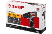 Дрель-шуруповерт аккумуляторная ЗУБР ДШЛ-121 