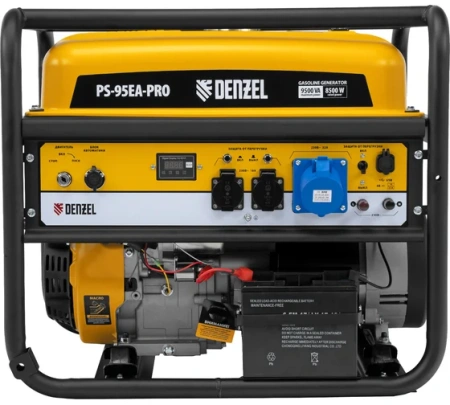 Генератор бензиновый Denzel PS-95EA-PRO 9,5кВт 230В 40л разъём ATS эл.старт Арт. 946935