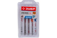 Набор пилок для лобзика ЗУБР 5 шт/упак по дереву/металлу Арт. 15580-H5