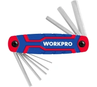 Набор ключей шестигр. 8шт. складной метрический WORKPRO Арт. WP222019