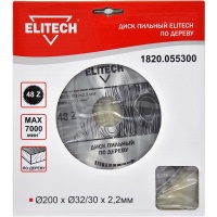 Диск пильный 200х32/30х48T ELITECH Арт. 1820.055300