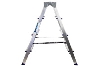 Стремянка 2-сторонняя Алюмет алюминиевая 4-х ступ Арт. AD7204