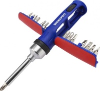 Отвертка реверсивная с трещоткой 15в1 14 насадок WORKPRO Арт. WP221061