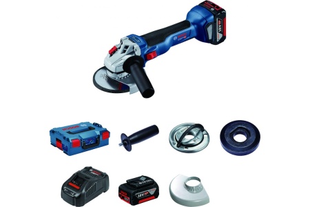 УШМ акк BOSCH GWS 18V-10 18V*5Ah Li-Ion 125мм 2 акк ЗУ L-BOXX Арт. 06019J4004
