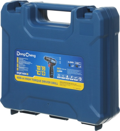 Дрель-шуруповерт аккумуляторная DongCheng DCJZ1604(TYPE E) 16V*2Ah 40Нм 2 АКБ и ЗУ Арт. DCJZ1604(TYPE E)