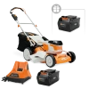 Газонокосилка акк. VILLARTEC MA 4046 SET: AM405 40V*5Ач Li-Ion 46см 25/80мм 55л Акк и ЗУ Арт. MA4046Set