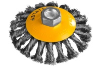 Щетка коническая для УШМ витая 100мм, М14 STAYER Арт. 35135-100