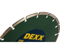 Диск алм DEXX 230*22.2мм сегмент. универ. сух. Б Кир. Арт. 36701-230_z01