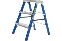 Стремянка 2-сторонняя СИБРТЕХ  металл. 3-х ступ Арт. 97933