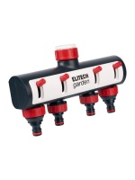 Распределитель потоков 4-х канальный премиум с переходниками для крана 3/4и 1 HF 004 ELITECH Garden Арт. HF 004