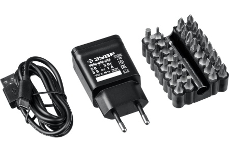 Отвертка акк ЗУБР ЗО-4 КН33 3.6V*1.5Ah Li-Ion 5Нм кейс + 33 биты Арт. ЗО-4 КН33
