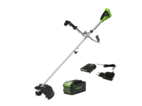 Триммер Greenworks GD40BCBk4, 40v, 40 см, в комплекте с АКБ 4 А·ч и ЗУ (аккумуляторный, нож)
