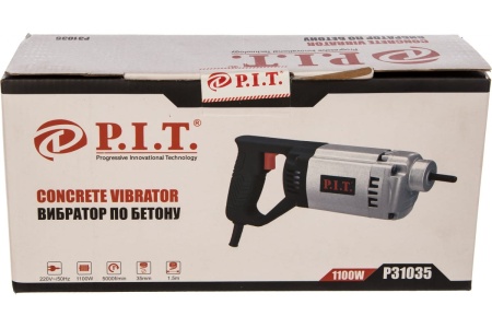 Вибратор портативный PIT P31035 1.1кВт, вал 1,5м, диаметр 35мм Арт. P31035