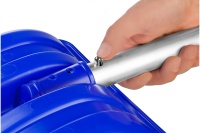 Лопата снеговая СИБИН АВТО-28 280мм пластиковая с алюминиевой планкой алюминиевый черенок V-ручка Арт. 421850