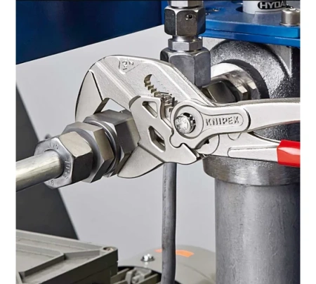 Клещи переставные 250мм KNIPEX зев 52мм хром, обливные ручки Арт. KN-8603250